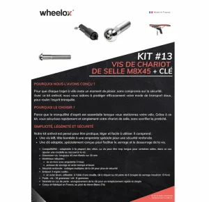 Kit antivol chariot de selle wheelox® M8X45 – Image 3