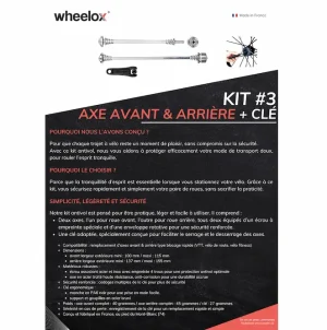 Kit antivol vélo COMPLET axes de roues avant et arrière wheelox® – Image 3