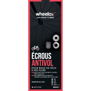 Kit écrous antivol M12 pour roues de vélo wheelox® (pas de 1.25) – Image 2