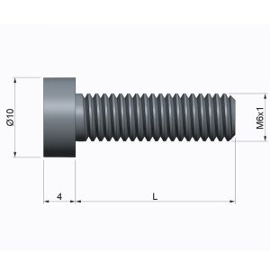 Vis M6 x 20 - Inox - Tête plate - 3 trous – Image 2