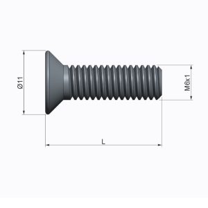 Vis M6 x 50 - Inox - Tête fraisée - 3 trous – Image 2