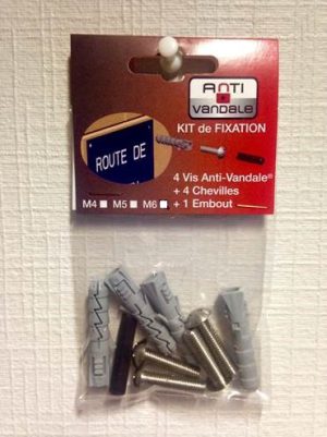 Kit de fixation pour plaques murales M4